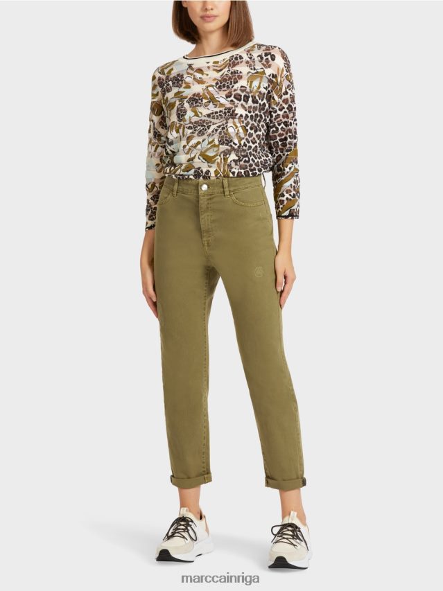 apģērbs dzeltena olīva VRBHXD809 Marc Cain "pārdomājiet kopā" ​​džinsus