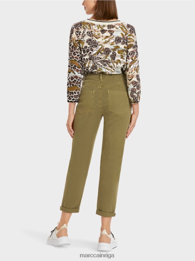 apģērbs dzeltena olīva VRBHXD809 Marc Cain \"pārdomājiet kopā\" ​​džinsus