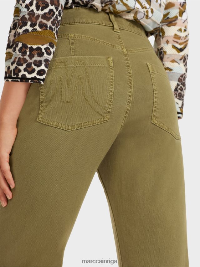 apģērbs dzeltena olīva VRBHXD809 Marc Cain \"pārdomājiet kopā\" ​​džinsus