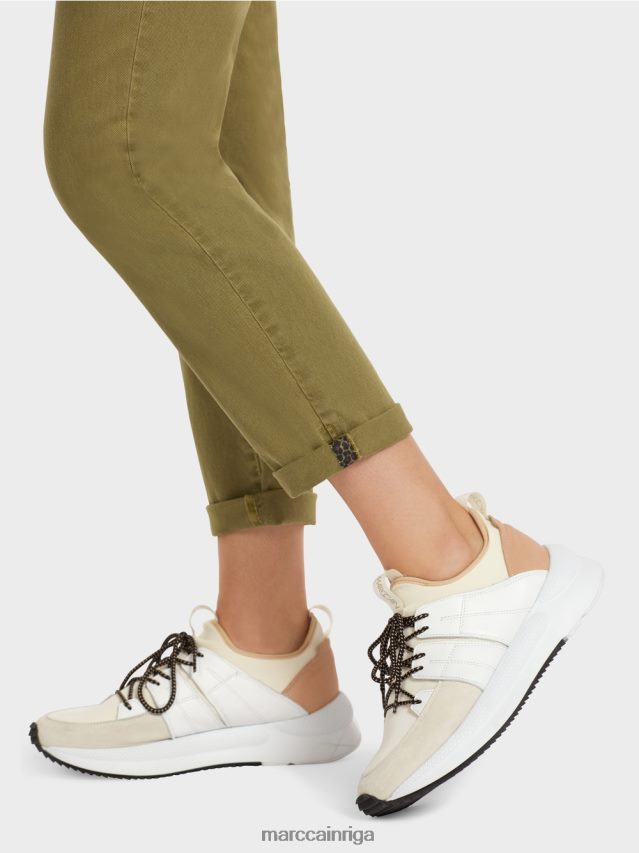 apģērbs dzeltena olīva VRBHXD809 Marc Cain \"pārdomājiet kopā\" ​​džinsus