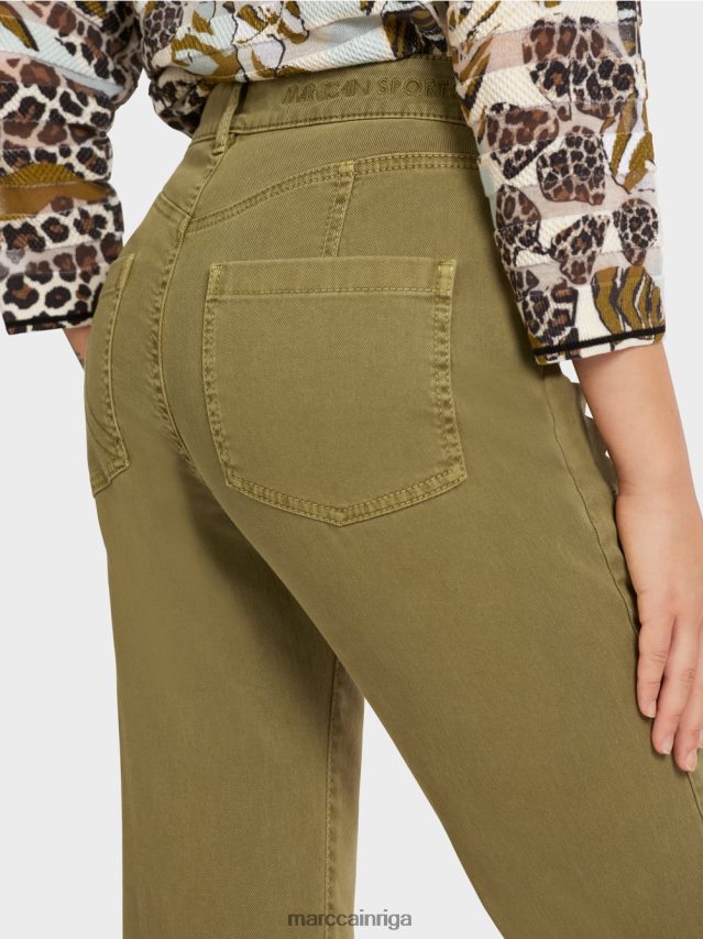 apģērbs dzeltena olīva VRBHXD809 Marc Cain \"pārdomājiet kopā\" ​​džinsus