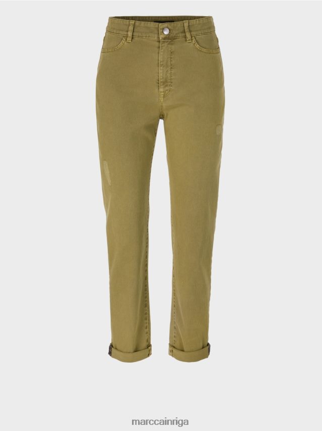 apģērbs dzeltena olīva VRBHXD809 Marc Cain \"pārdomājiet kopā\" ​​džinsus