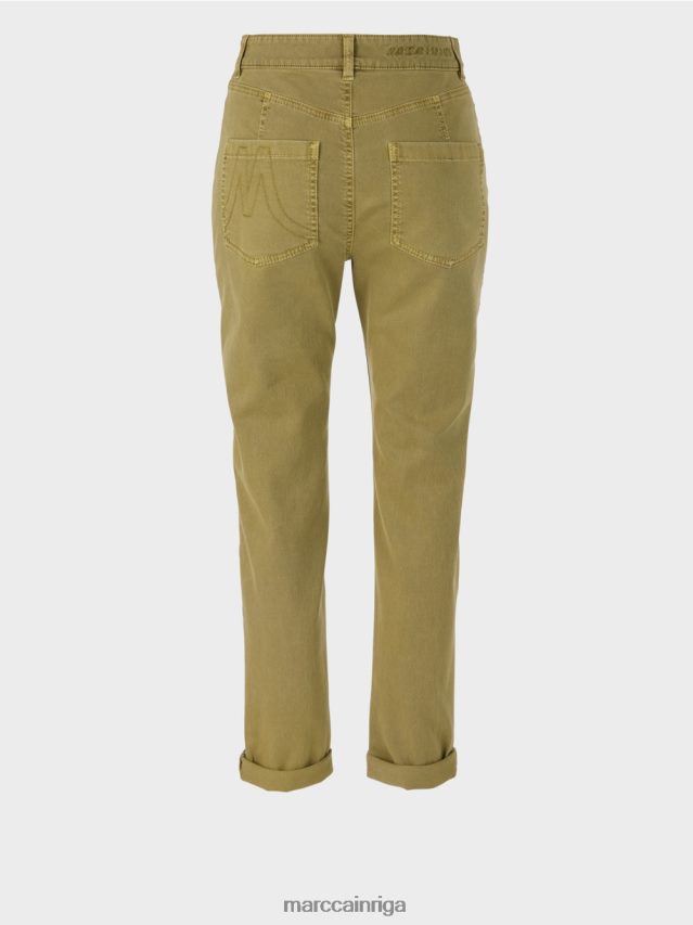 apģērbs dzeltena olīva VRBHXD809 Marc Cain \"pārdomājiet kopā\" ​​džinsus