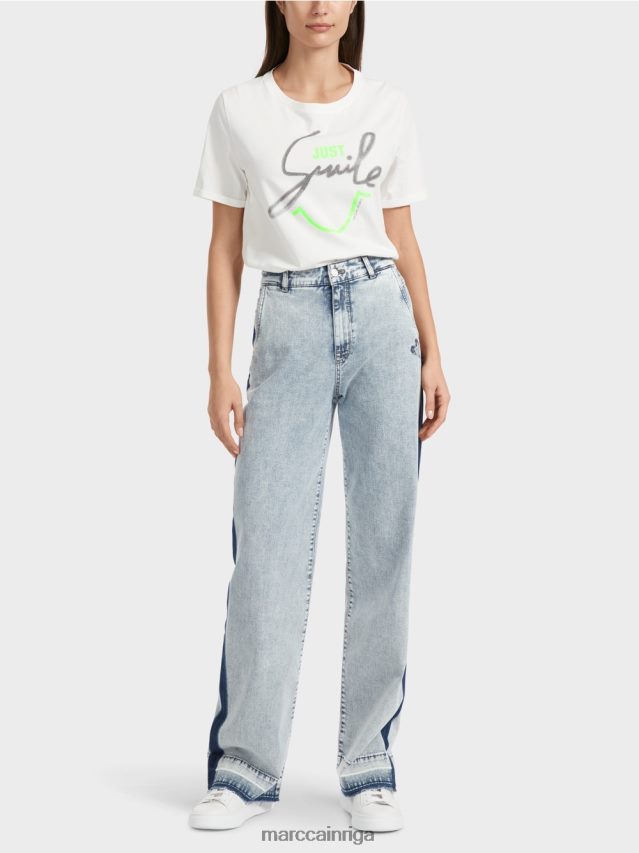 apģērbs gaišs džinss VRBHXD761 Marc Cain džinsa džinsu wigan ar diy efektu