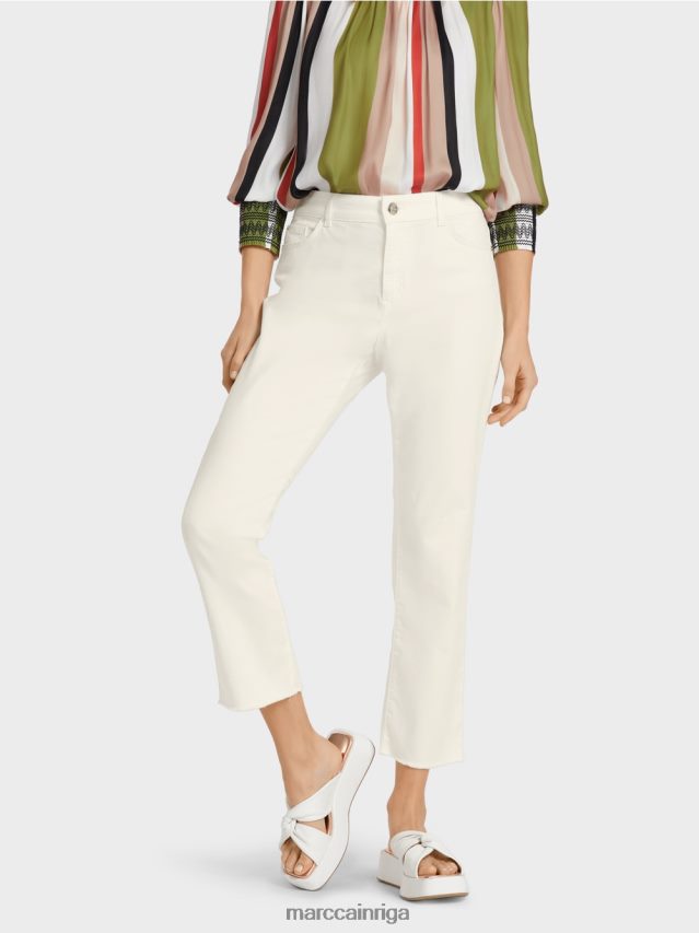 apģērbs gandrīz balts VRBHXD794 Marc Cain \"pārdomājiet kopā\" ​​piecu kabatu džinsus