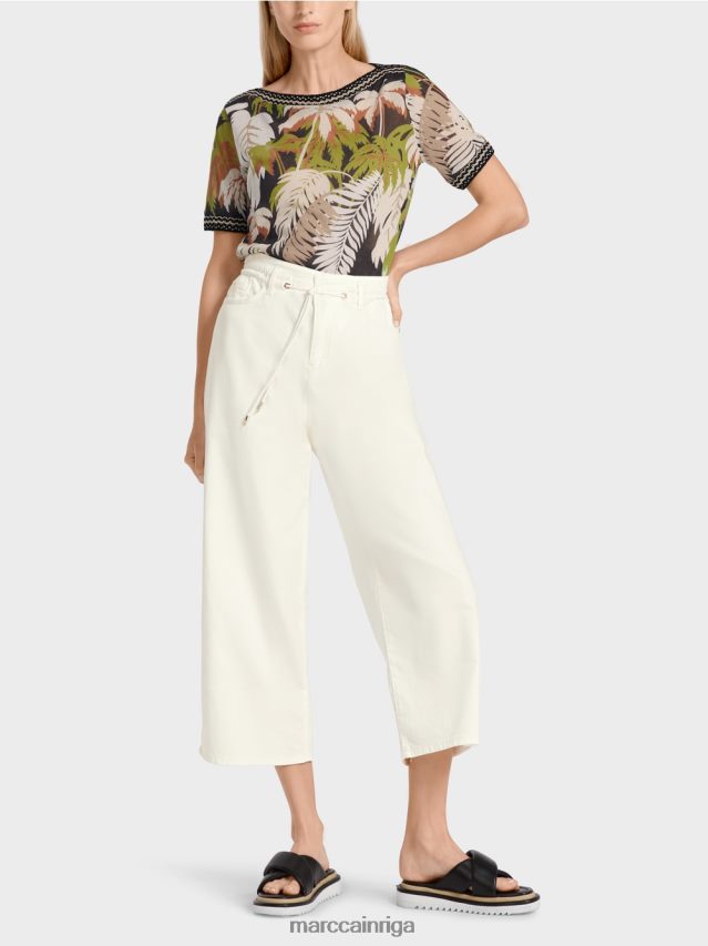 apģērbs gandrīz balts VRBHXD795 Marc Cain "pārdomājiet kopā" ​​piecu kabatu džinsus