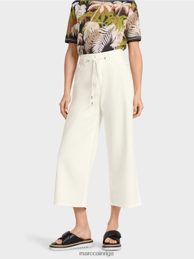 apģērbs gandrīz balts VRBHXD795 Marc Cain \"pārdomājiet kopā\" ​​piecu kabatu džinsus