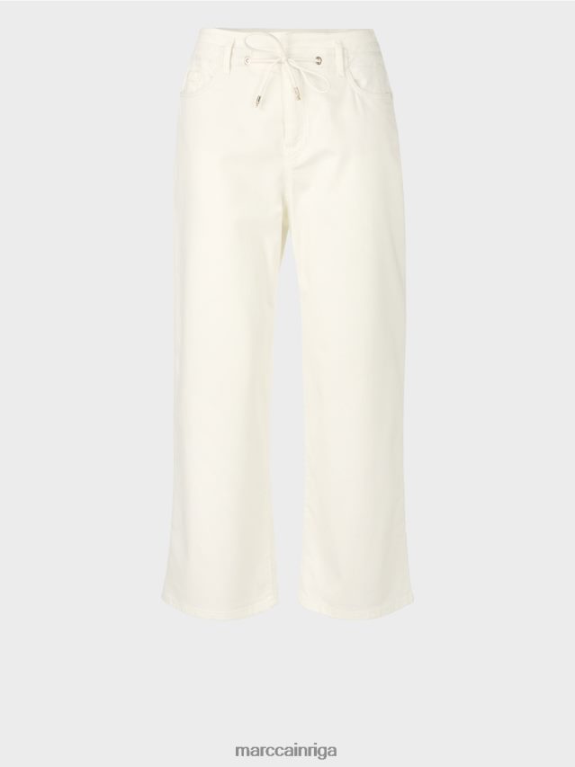 apģērbs gandrīz balts VRBHXD795 Marc Cain \"pārdomājiet kopā\" ​​piecu kabatu džinsus