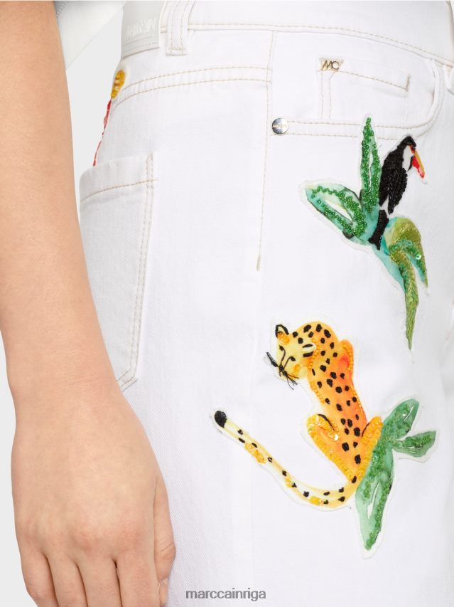 apģērbs gandrīz balts VRBHXD800 Marc Cain warri \"rethink together\" džinsi