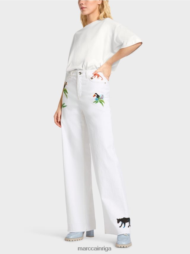 apģērbs gandrīz balts VRBHXD800 Marc Cain warri \"rethink together\" džinsi