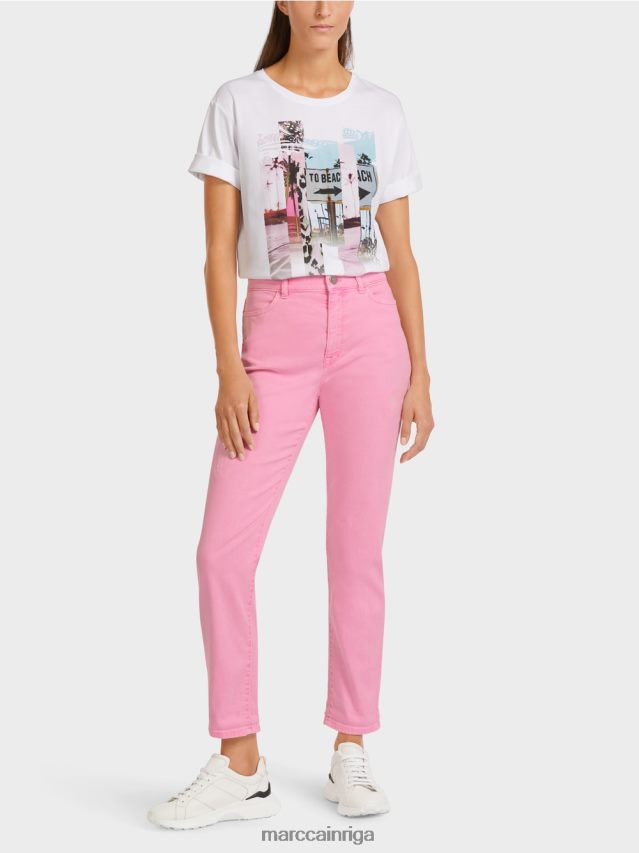 apģērbs grezni rozā VRBHXD804 Marc Cain "pārdomājiet kopā" ​​džinsus