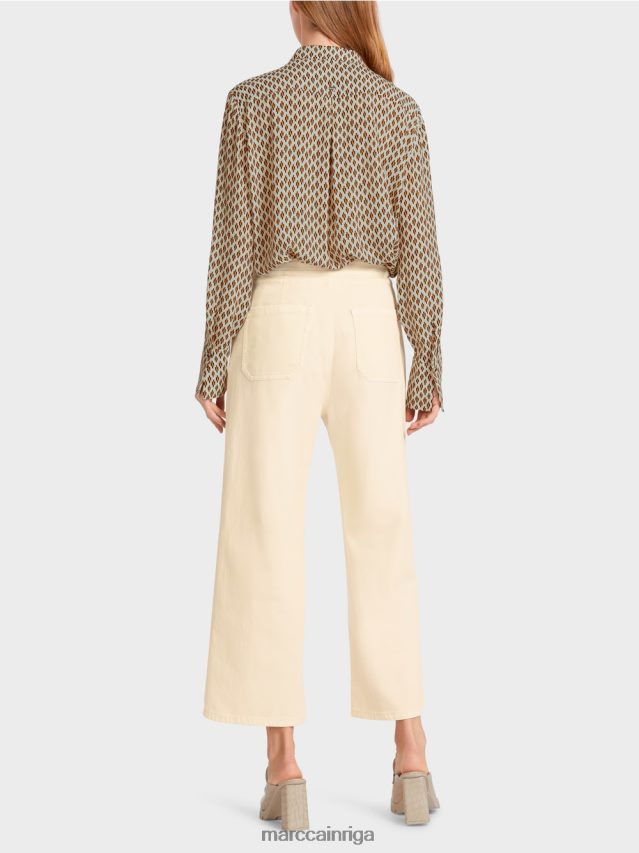 apģērbs krēms VRBHXD792 Marc Cain \"pārdomājiet kopā\" ​​piecu kabatu džinsus