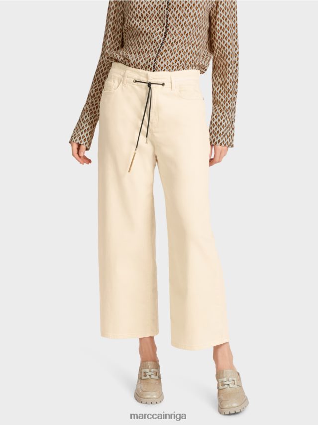 apģērbs krēms VRBHXD792 Marc Cain \"pārdomājiet kopā\" ​​piecu kabatu džinsus