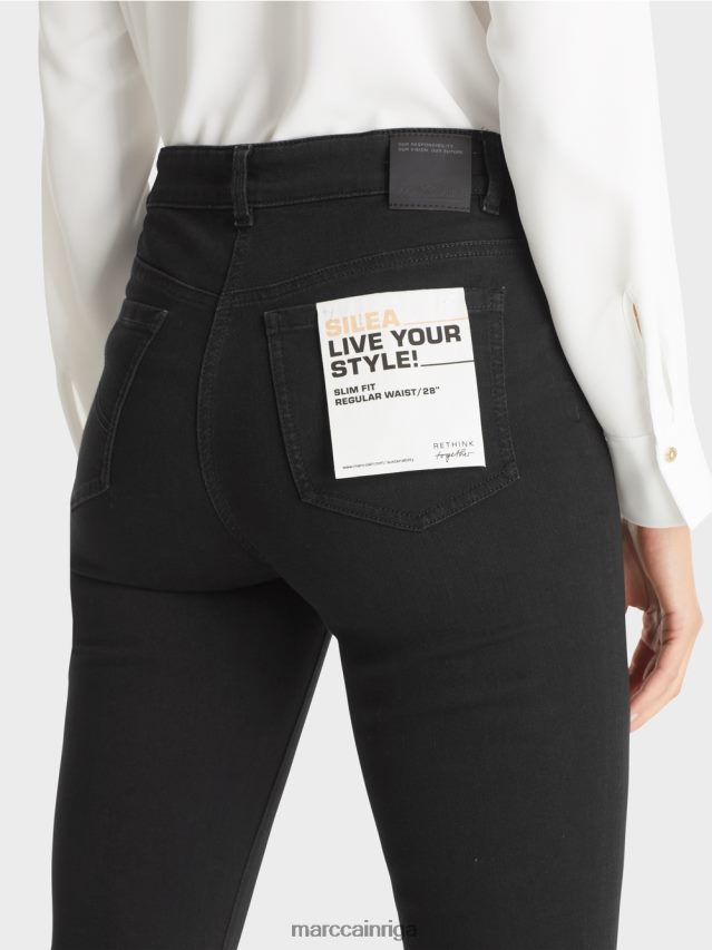 apģērbs melns VRBHXD763 Marc Cain silea \"pārdomāt kopā\" ​​džinsi