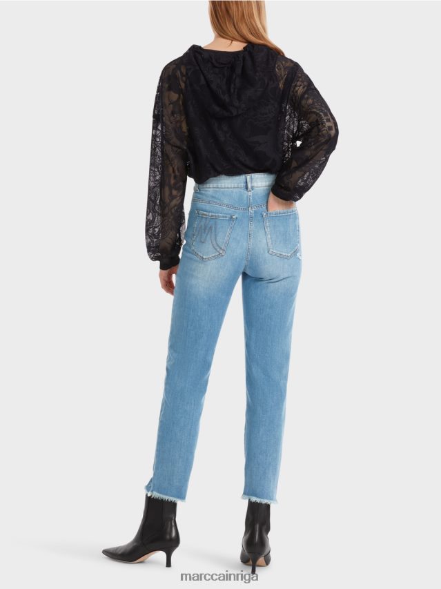 apģērbs vintage zils VRBHXD748 Marc Cain fyli džinsi ar iznīcinātiem efektiem