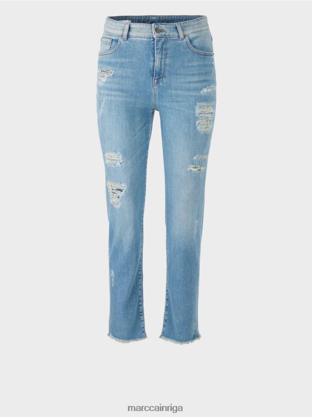 apģērbs vintage zils VRBHXD748 Marc Cain fyli džinsi ar iznīcinātiem efektiem