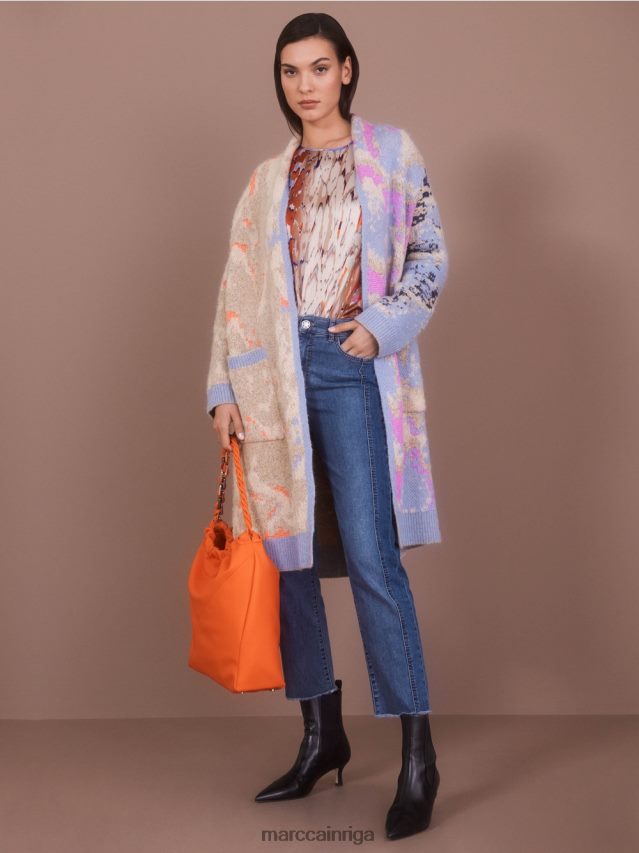 apģērbs vintage zils VRBHXD754 Marc Cain fyli džinsi savārstījuma dizainā