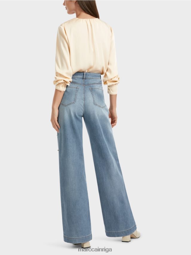 apģērbs vintage zils VRBHXD756 Marc Cain pērlēm izšūti warri džinsi