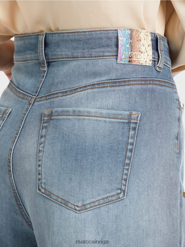 apģērbs vintage zils VRBHXD756 Marc Cain pērlēm izšūti warri džinsi