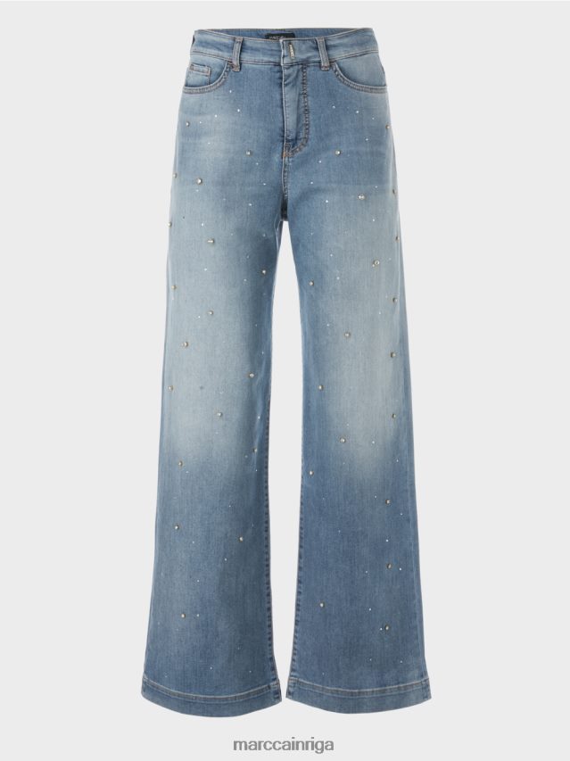 apģērbs vintage zils VRBHXD756 Marc Cain pērlēm izšūti warri džinsi