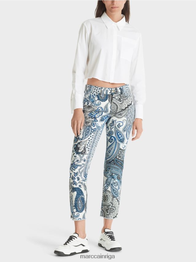 apģērbs vintage zils VRBHXD782 Marc Cain sikar "rethink together" džinsi