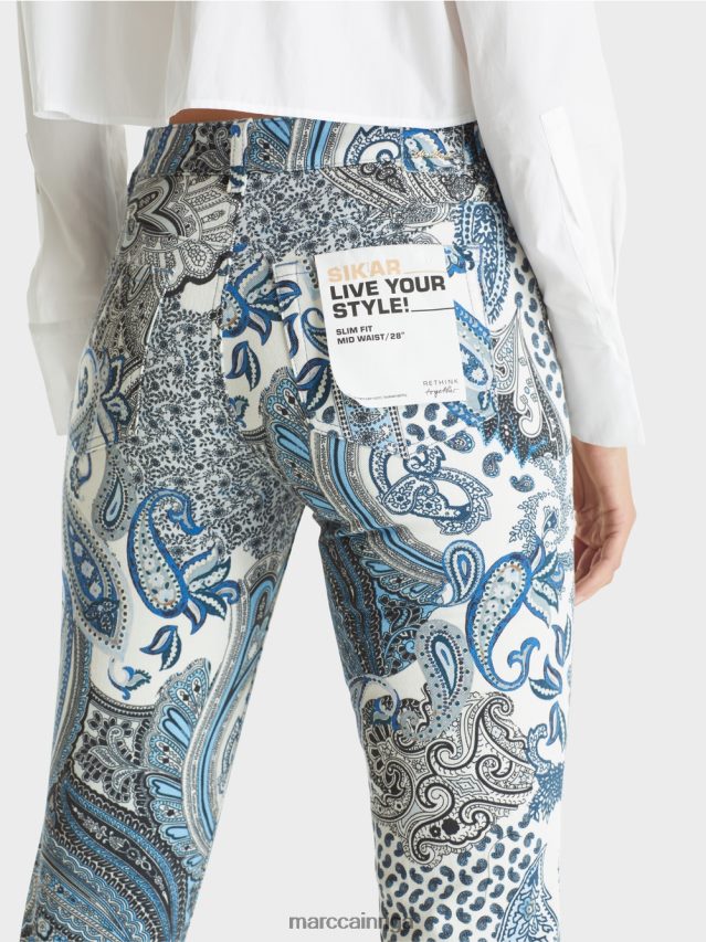 apģērbs vintage zils VRBHXD782 Marc Cain sikar \"rethink together\" džinsi