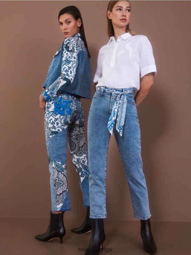 apģērbs vintage zils VRBHXD783 Marc Cain riad \"pārdomāt kopā\" ​​džinsi