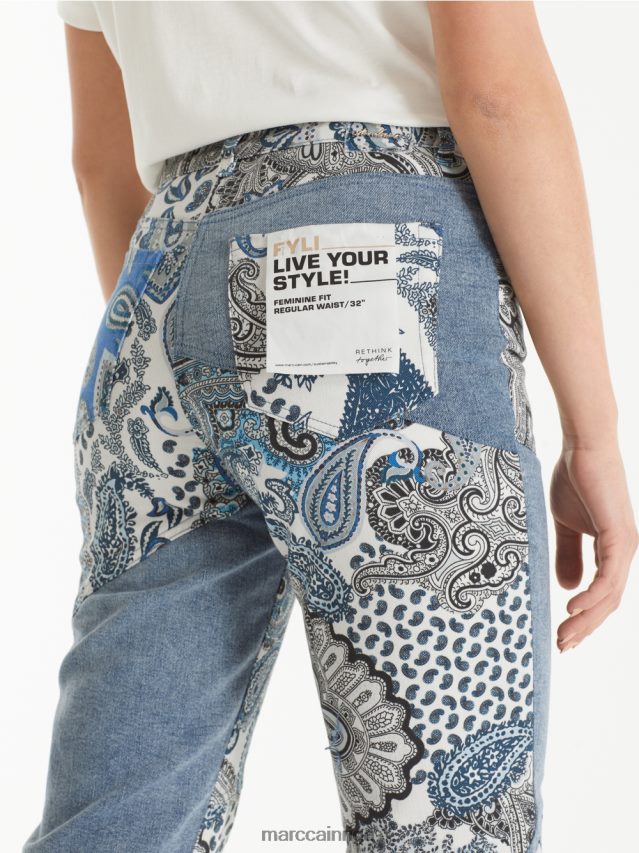 apģērbs vintage zils VRBHXD788 Marc Cain fyli \"pārdomāt kopā\" ​​džinsi