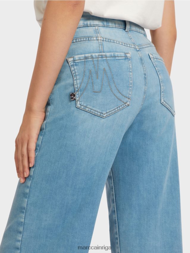 apģērbs vintage zils VRBHXD808 Marc Cain \"pārdomājiet kopā\" ​​džinsus