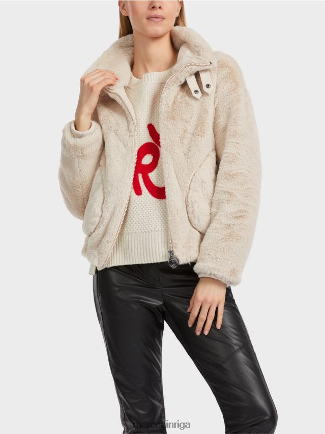 apģērbs Mandeļu piens VRBHXD316 Marc Cain jaka no jautras kažokādas