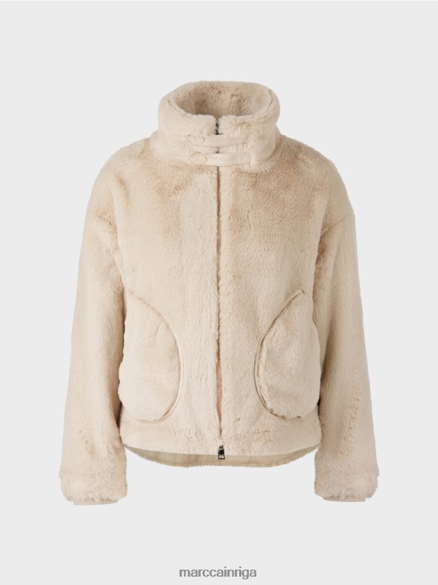 apģērbs Mandeļu piens VRBHXD316 Marc Cain jaka no jautras kažokādas