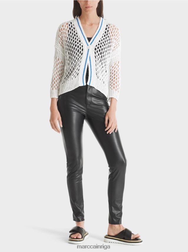 apģērbs balts VRBHXD362 Marc Cain Vācijā adīta perforēta jaka