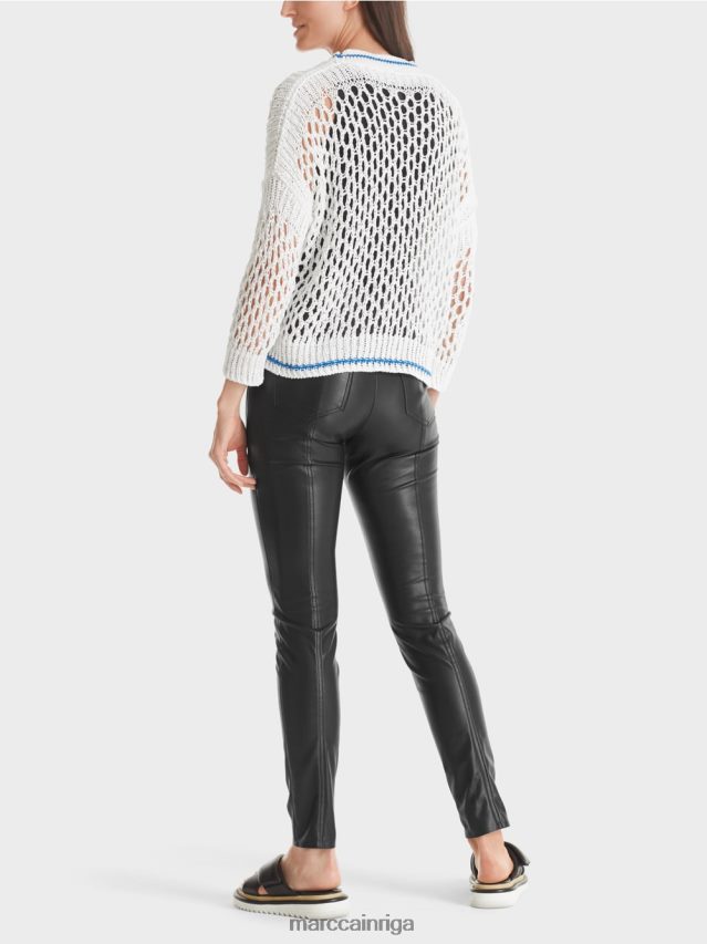 apģērbs balts VRBHXD362 Marc Cain Vācijā adīta perforēta jaka