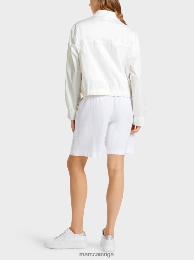 apģērbs balts VRBHXD373 Marc Cain viegla vasaras jaka ar bagāžas kabatām