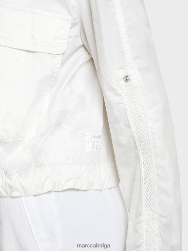 apģērbs balts VRBHXD373 Marc Cain viegla vasaras jaka ar bagāžas kabatām