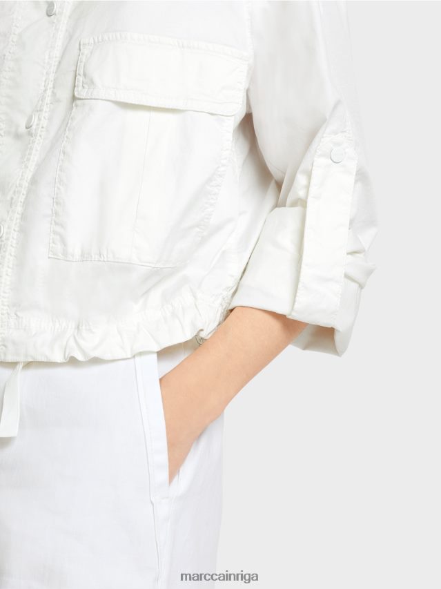 apģērbs balts VRBHXD373 Marc Cain viegla vasaras jaka ar bagāžas kabatām