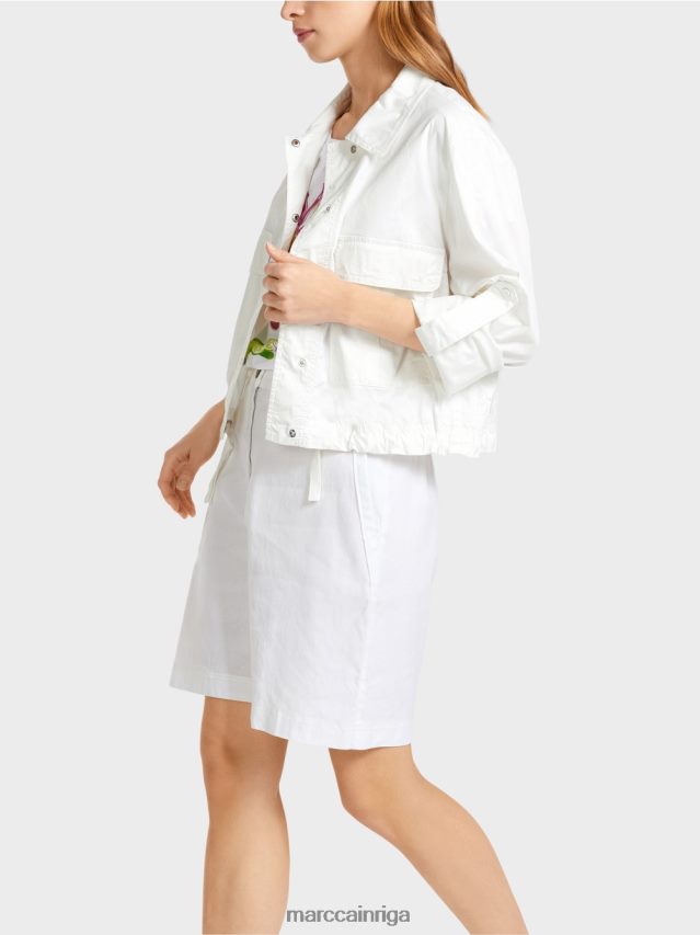 apģērbs balts VRBHXD373 Marc Cain viegla vasaras jaka ar bagāžas kabatām