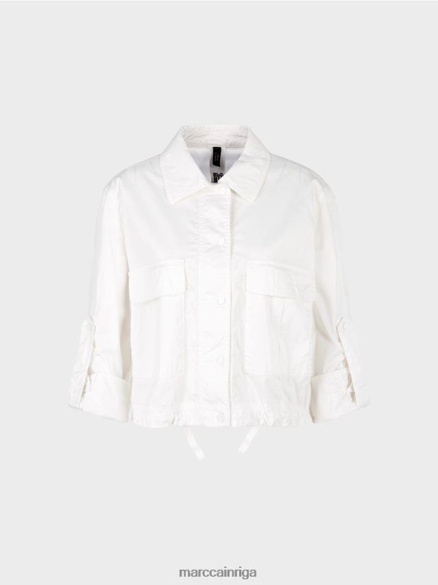 apģērbs balts VRBHXD373 Marc Cain viegla vasaras jaka ar bagāžas kabatām