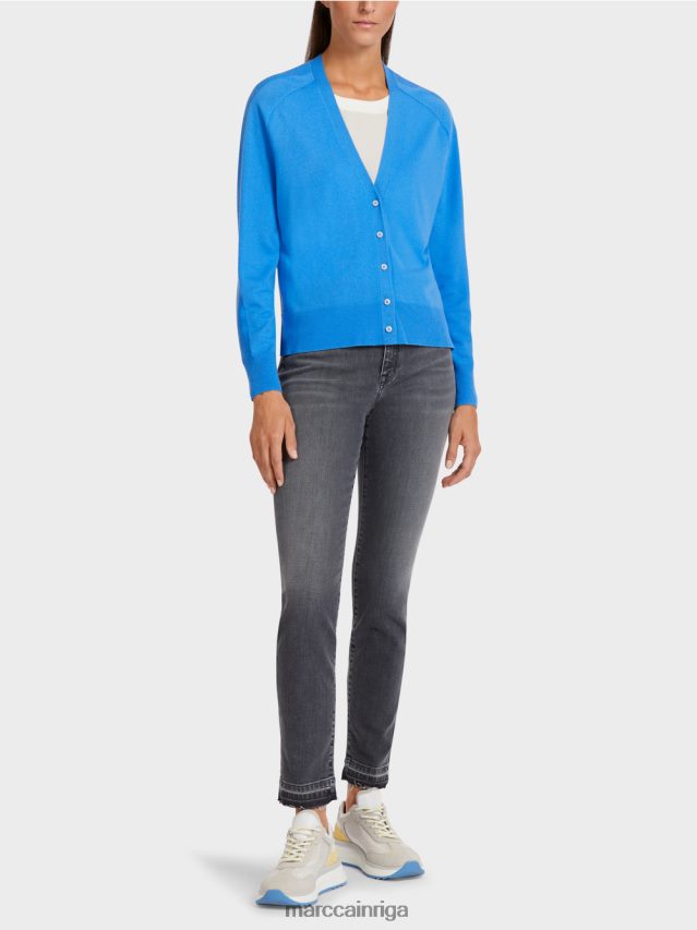 apģērbs debeszils VRBHXD429 Marc Cain jaciņa ar raglāna piedurknēm