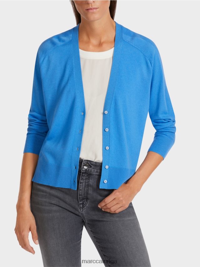 apģērbs debeszils VRBHXD429 Marc Cain jaciņa ar raglāna piedurknēm