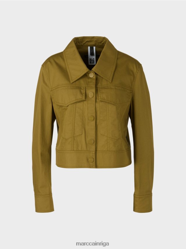 apģērbs dzeltena olīva VRBHXD393 Marc Cain \"pārdomāt kopā\" ​​jaka