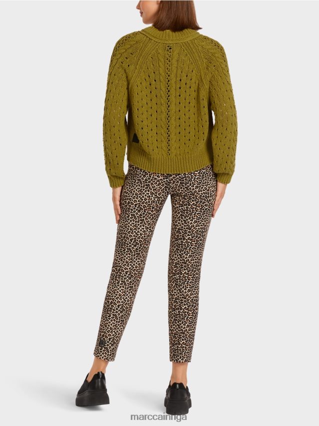 apģērbs dzeltena olīva VRBHXD412 Marc Cain jaka \"adīts Vācijā\"