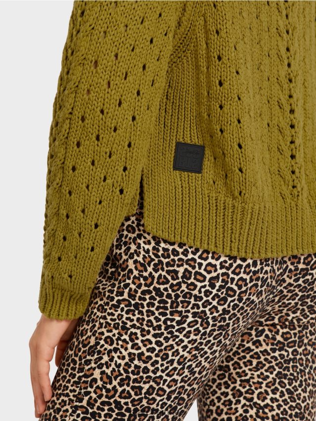 apģērbs dzeltena olīva VRBHXD412 Marc Cain jaka \"adīts Vācijā\"