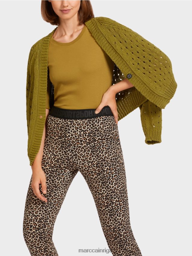 apģērbs dzeltena olīva VRBHXD412 Marc Cain jaka \"adīts Vācijā\"