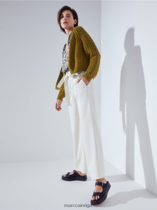 apģērbs dzeltena olīva VRBHXD412 Marc Cain jaka \"adīts Vācijā\"