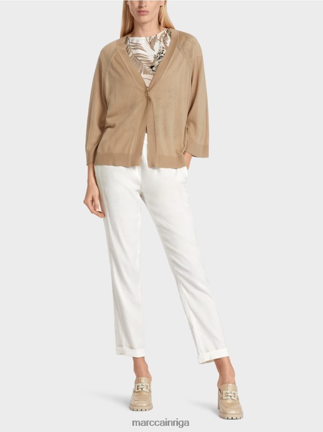 apģērbs dziļas smiltis VRBHXD382 Marc Cain brīvs adīts raglāna jaka