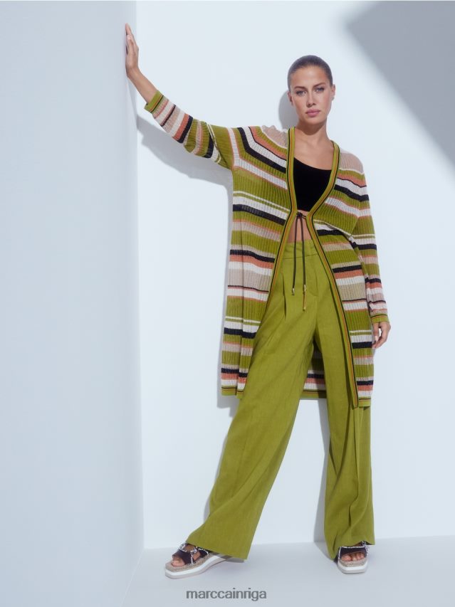 apģērbs dziļi olīvzaļa VRBHXD377 Marc Cain jaka \"adīts Vācijā\"