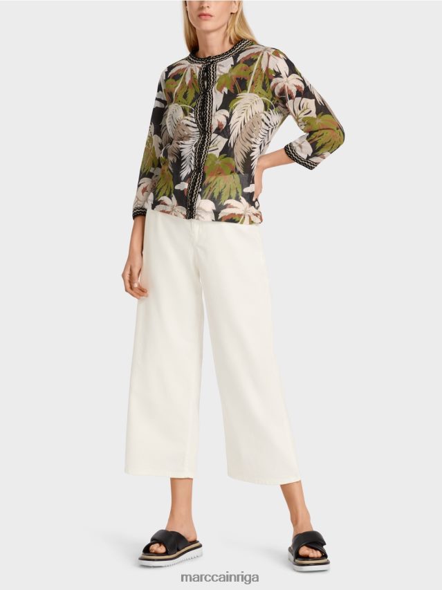 apģērbs dziļi olīvzaļa VRBHXD381 Marc Cain brīvs jaciņš "adīts Vācijā"