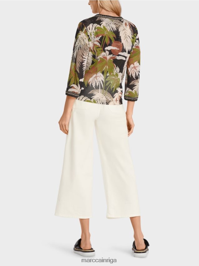 apģērbs dziļi olīvzaļa VRBHXD381 Marc Cain brīvs jaciņš \"adīts Vācijā\"