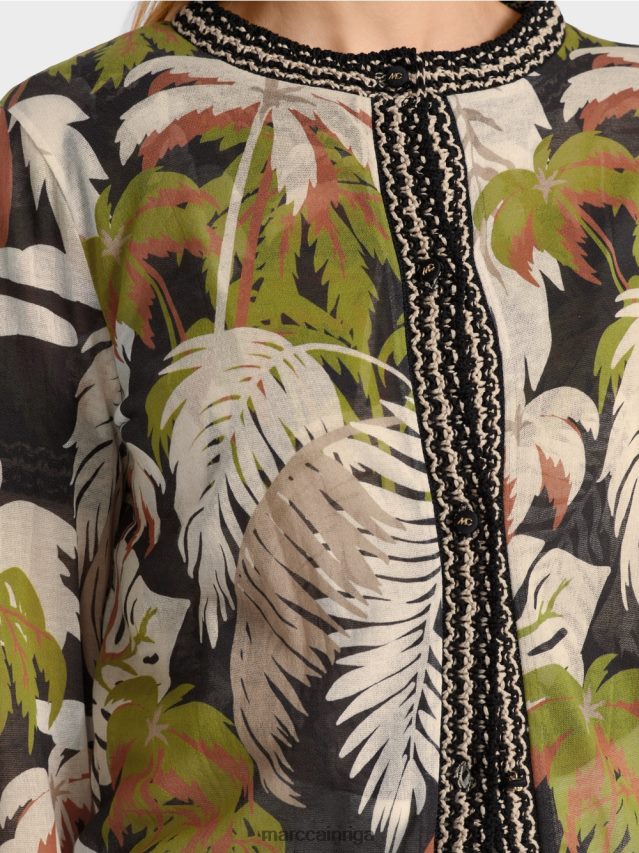 apģērbs dziļi olīvzaļa VRBHXD381 Marc Cain brīvs jaciņš \"adīts Vācijā\"